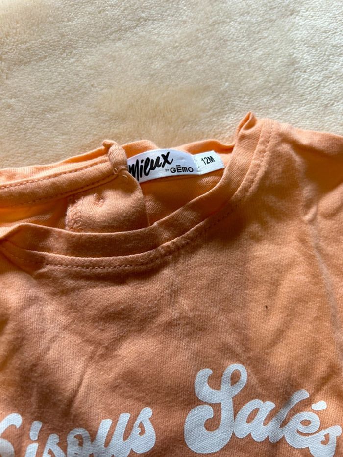 Lot 5 t shirts manches courtes 12 mois - photo numéro 3