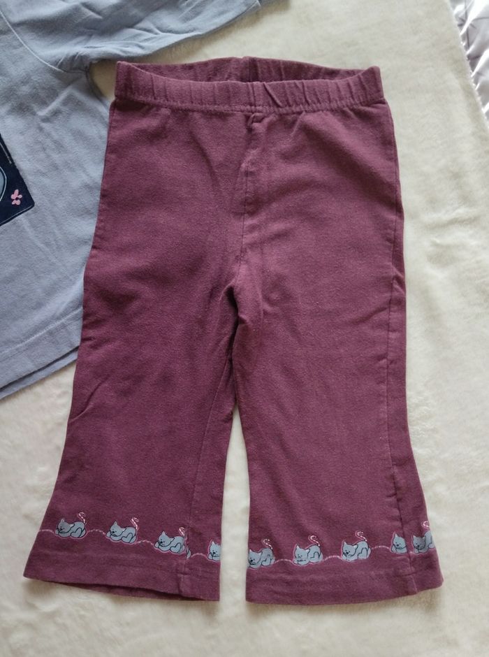 Ensemble Sweat bleu et pantalon bordeaux, Taille 18 mois - photo numéro 7