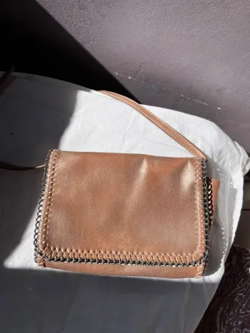 Sac à main bandoulière rose pailleté