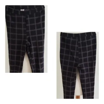 Legging épais noir à rayures gris TAO taille 14 ans
