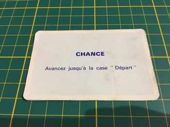 Avancez jusqu'à la case " Départ " carte chance pièce détachée Monopoly Miro Parker company #A63