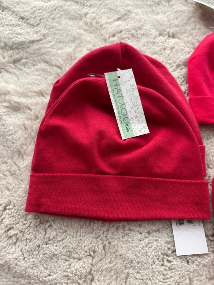 👶🍼Lot 10 bonnets bébé naissance -neuf avec étiquette -100%coton-lot revendeur - photo numéro 2