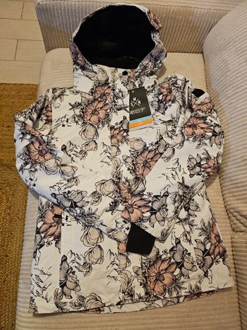 Superbe veste de ski fleurie Neuve XS