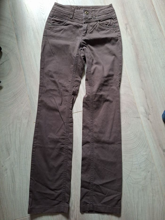 Jean fille / femme  32 marron esprit coupe droite