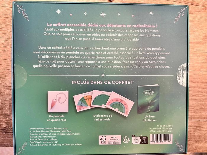 Mon coffret pendule en quartz rose neuf jamais utilisé - photo numéro 3