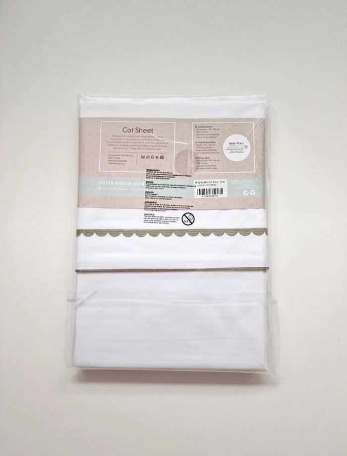 Little Dutch - Drap de lit brodé - Vert - 110 x 140 cm -  Neuf ! - photo numéro 2