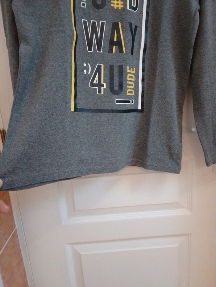 T-shirt gris chiné foncé T.12 ans - photo numéro 9