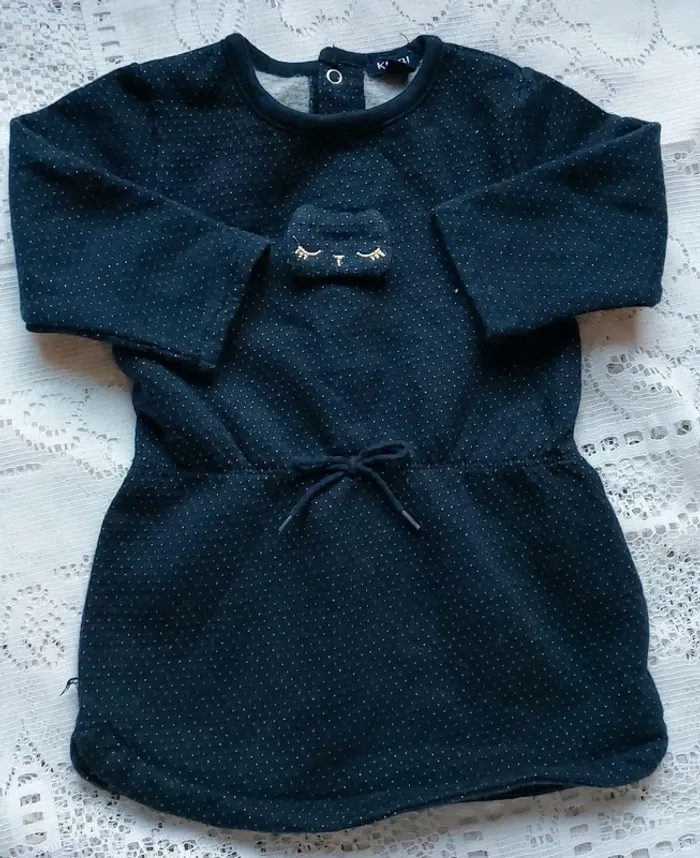 Tunique bleue marine - chic et tendance, Kiabi en très bon état, taille 6 mois