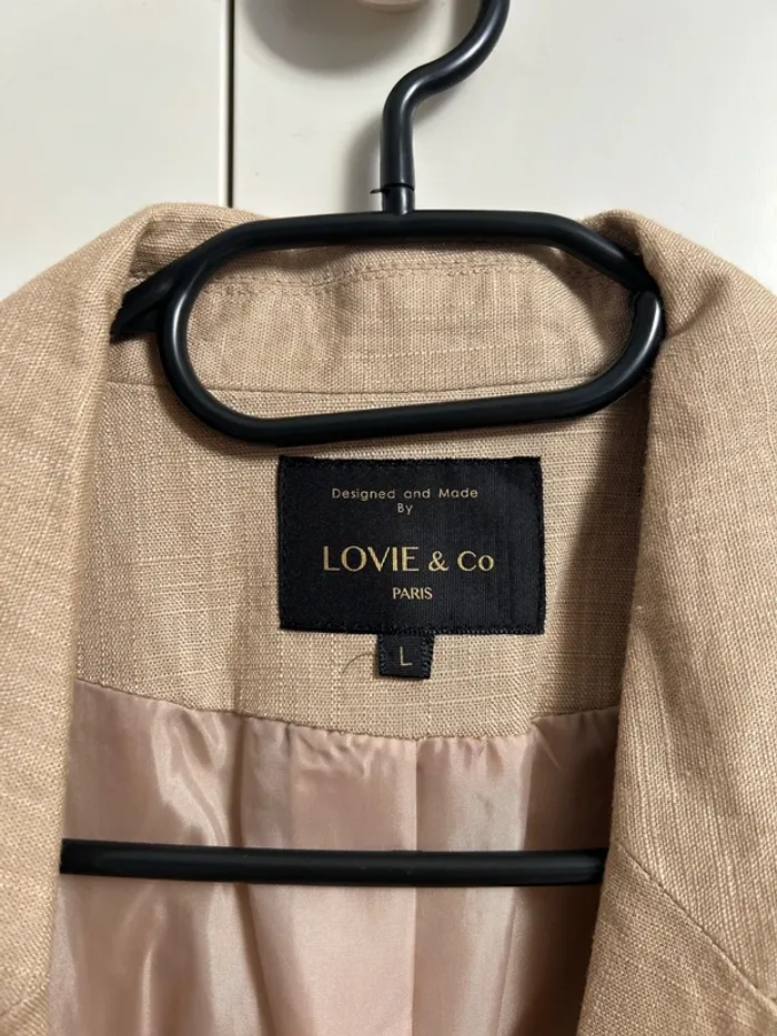 Blazer manche longues lin et coton - photo numéro 3