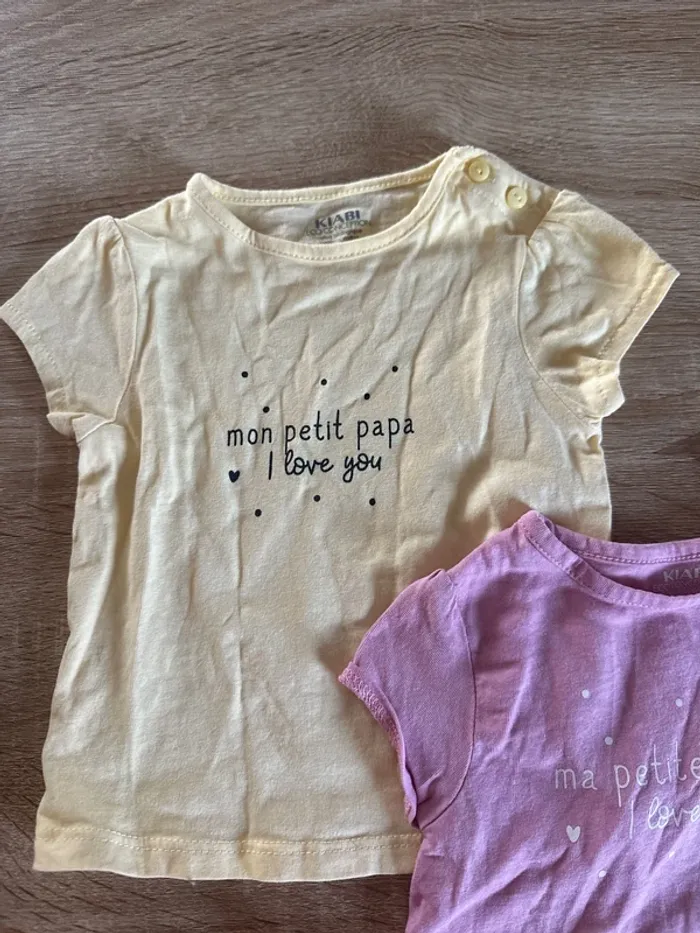 Lot 4 tee shirt manche courtes 6 mois - photo numéro 3