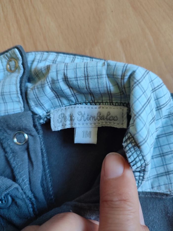 Lot salopette + polo + pantalon assortis Petit Kimbaloo+ t-shirt manches longues en 1M - photo numéro 8