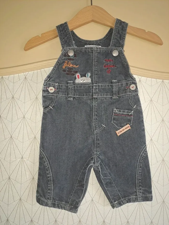 Salopette jean bébé garçon 1 mois la compagnie des petits comme neuve