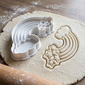 Emporte-pièce Arc-en-Ciel, Nuage et Étoiles pour Biscuits et Pâte à Sucre