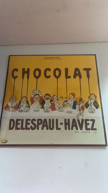 Ancien calendrier marques de chocolats 2005