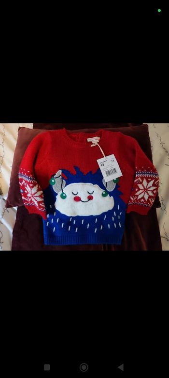 Pull de noel du pareil au même 12 mois 74 cm