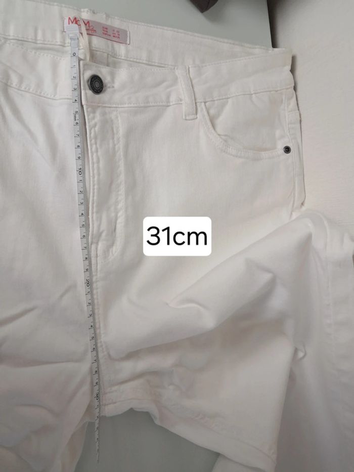 Md'M jean été blanc T.46 taille haute neuf - photo numéro 19