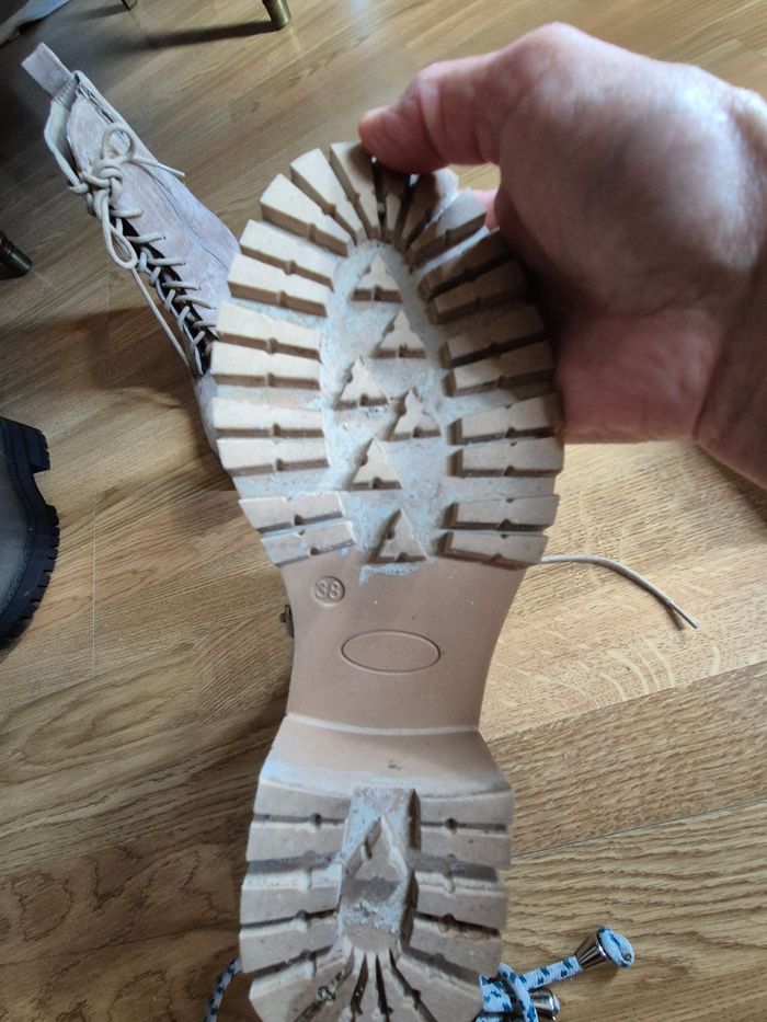 Bottines nubuck beige - photo numéro 3