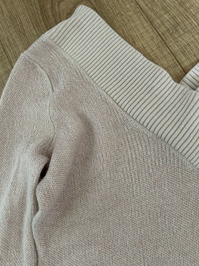 Pull rose pale pailleté à manches longues Morgan taille S TBE - photo numéro 9