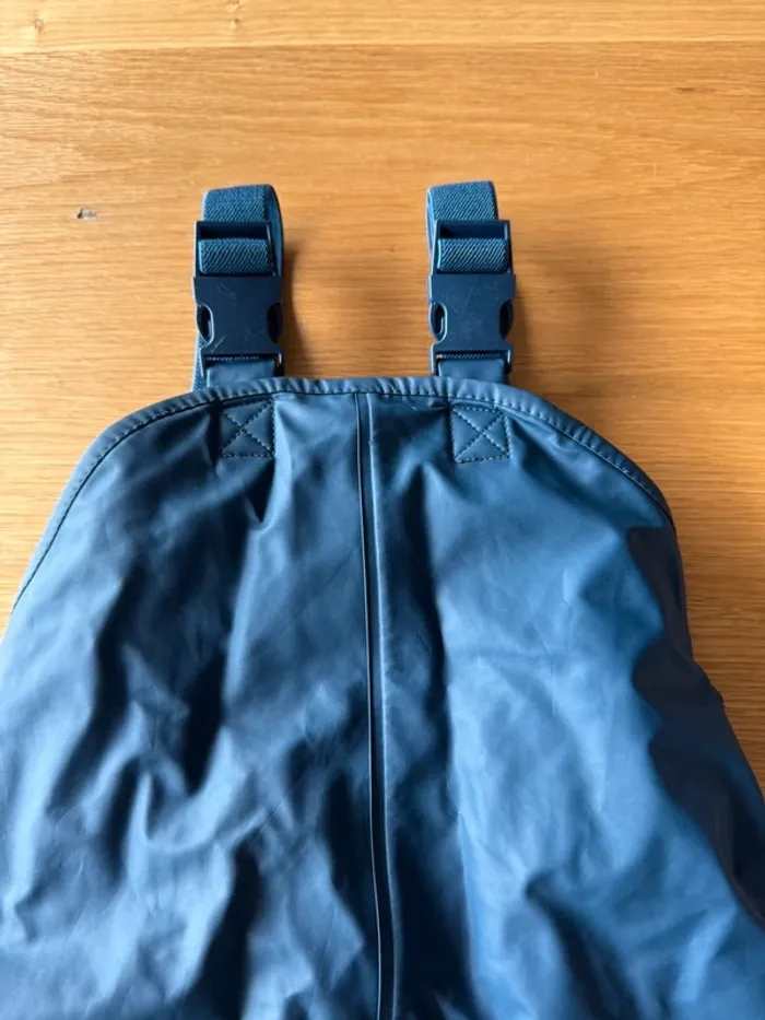 Ensemble 3 pièces veste imperméable + polaire + salopette bleu marine/rose - Taille 2/3 Ans - photo numéro 15