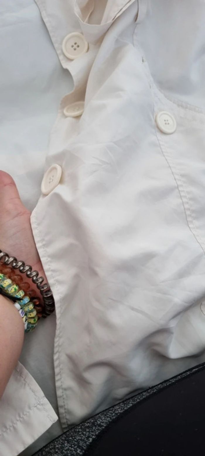 Trench blanc creme - photo numéro 4