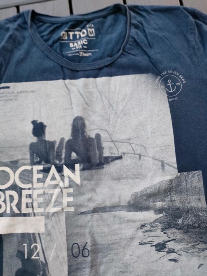 tee shirt uni homme M Tom Taylor bleu marine - photo numéro 2