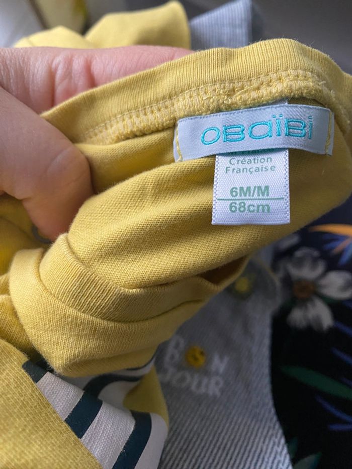 Ensemble salopette et t-shirt manches longues 6 mois - photo numéro 4