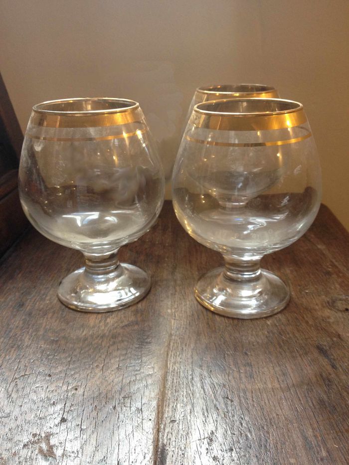 Vaisselle bar lot de 3 verres à pied ballon à cognac, dégustation ou autre - photo numéro 5