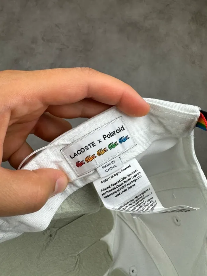 Casquette Lacoste Polaroïd Blanche Neuve - photo numéro 8