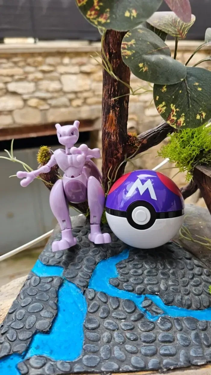 Super figurine Pokemon Mewtwo pliable en boule - photo numéro 3