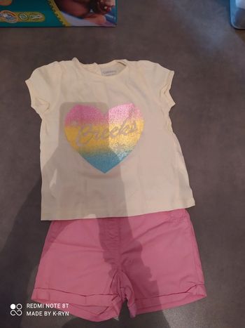Ensemble short et tee-shirt 18 mois