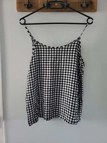 Gemo débardeur carreaux blanc noir 16 ans Taille S