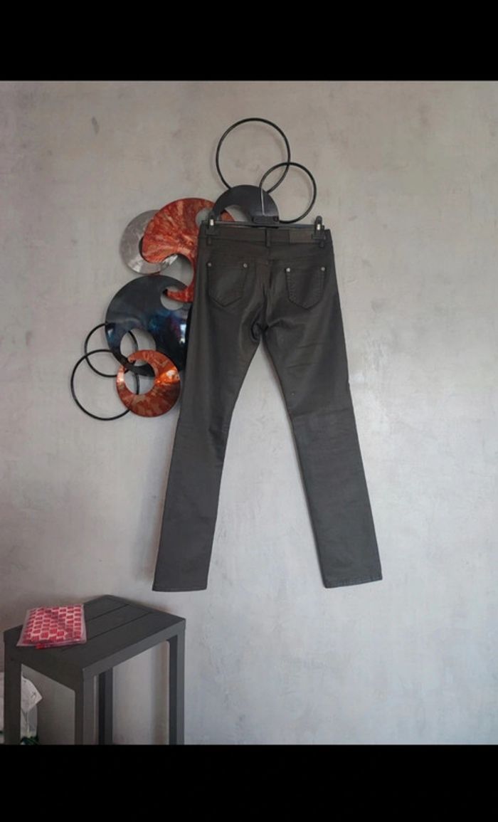 Pantalon enduit marron foncé B.S Jeans - photo numéro 2