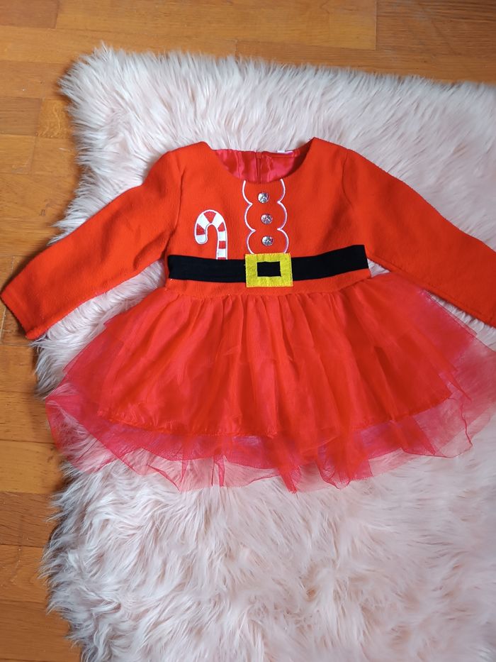 Robe rouge fête de Noël 18 mois