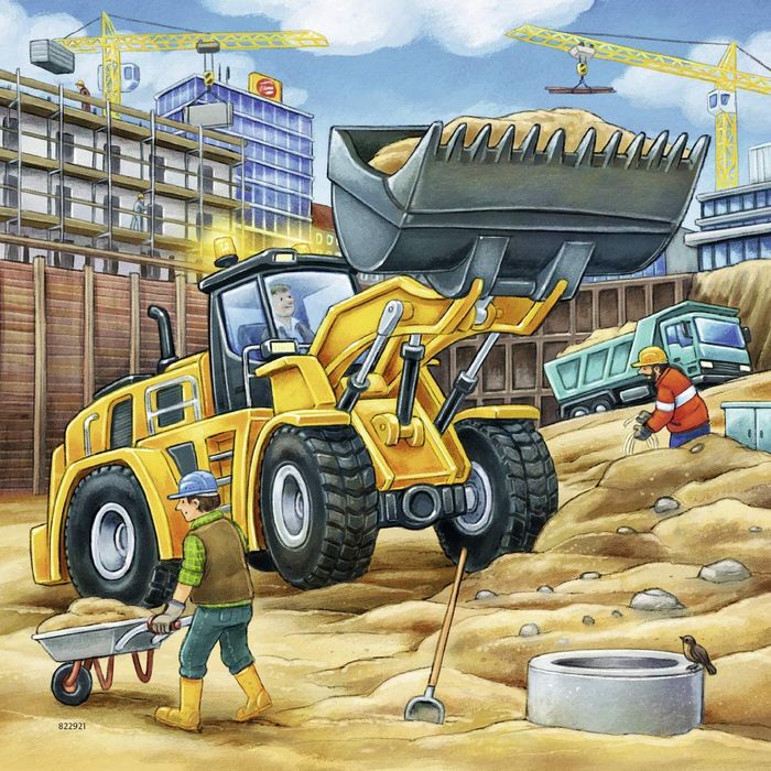 Ravensburger Puzzle grands véhicules de chantier 09226 3x49 pièces - photo numéro 3