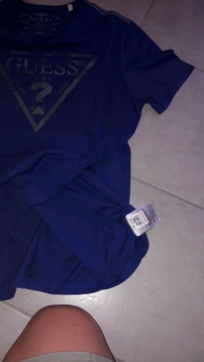 Tee shirt Guess bleu S - photo numéro 4