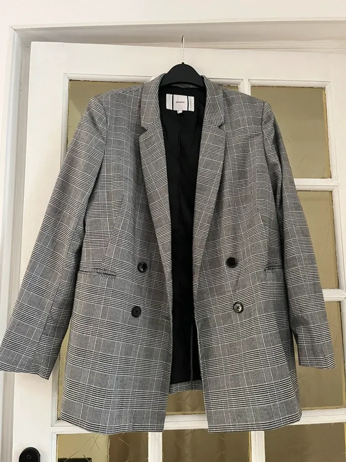 Blazer oversize à carreaux jennyfer Taille L - photo numéro 2