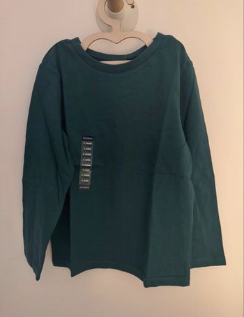 T-shirt manche longue vert foncé neuf