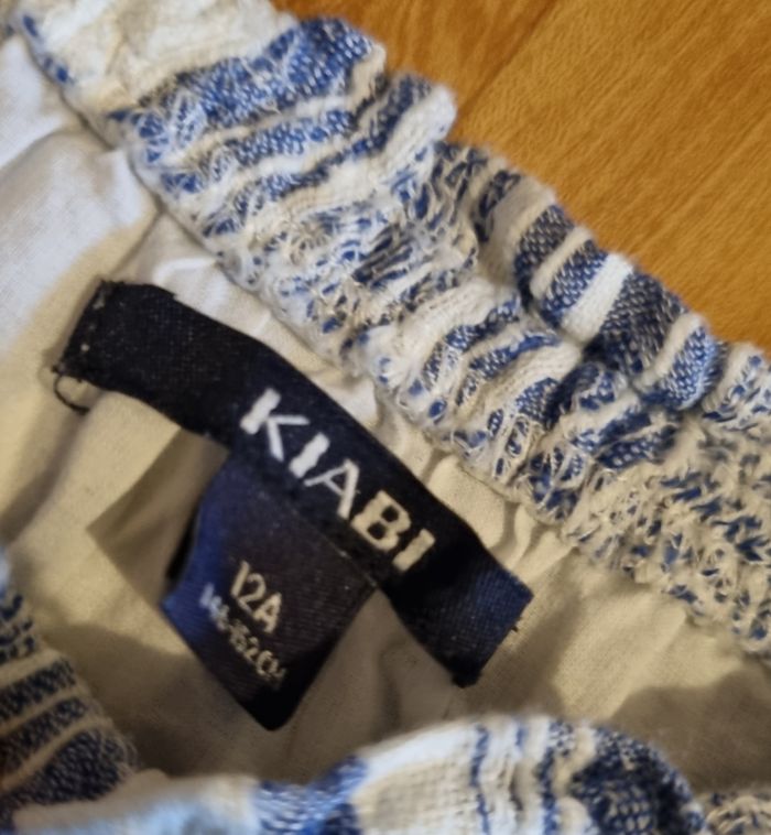robe courte bleu et blanche à rayure kiabi taille 12ans - photo numéro 2