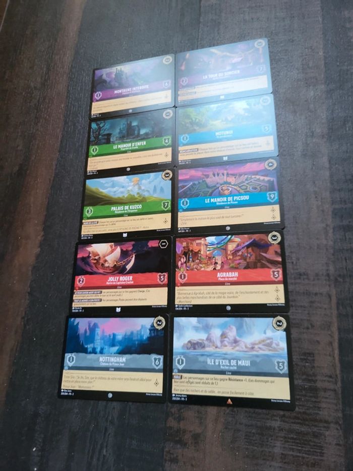 Lot cartes Lorcana lieux