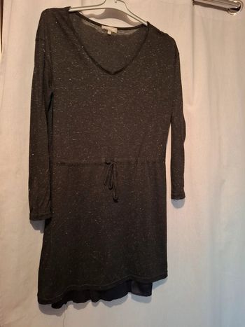 Magnifique robe habiller brillante manche longue femme