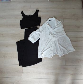 Ensemble de grossesse 3 pièces pantalon/haut/chemise