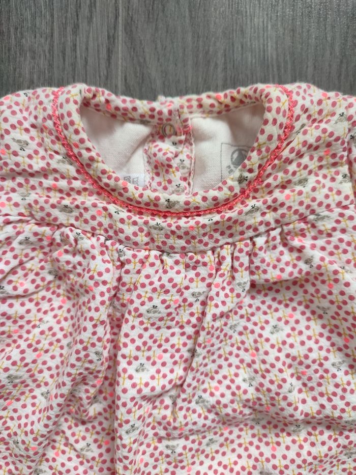 Pyjama rose fleurie Petit bateau fille 3 mois - photo numéro 2
