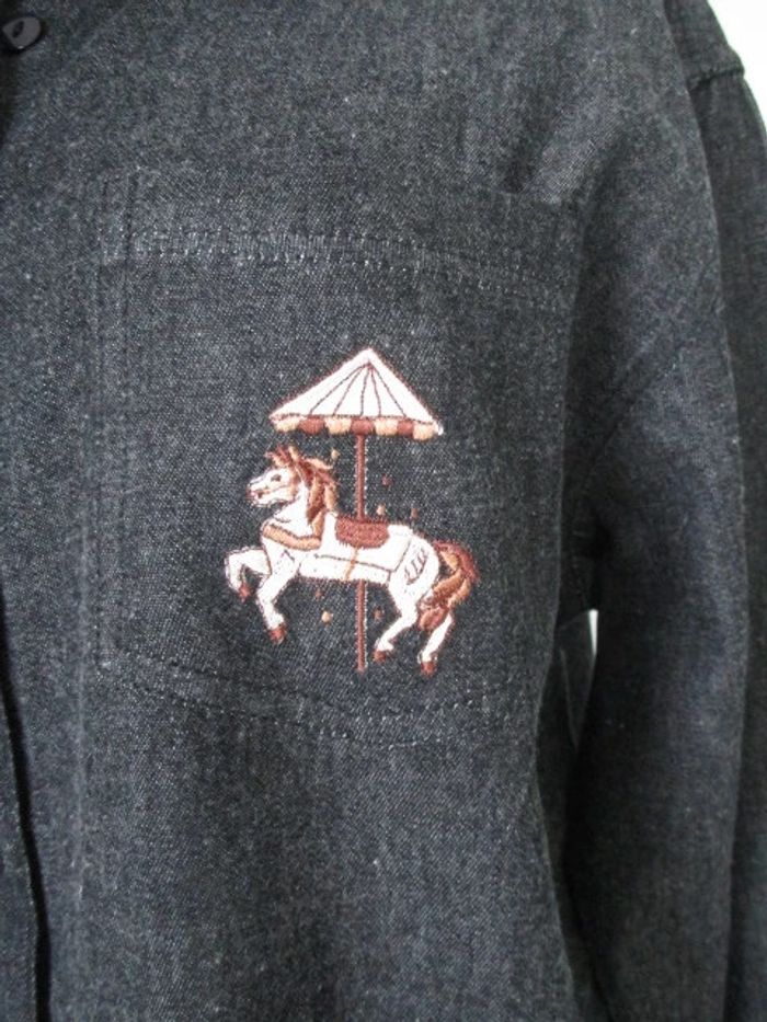 Chemise jean vintage carrousel 46 TBE - photo numéro 3