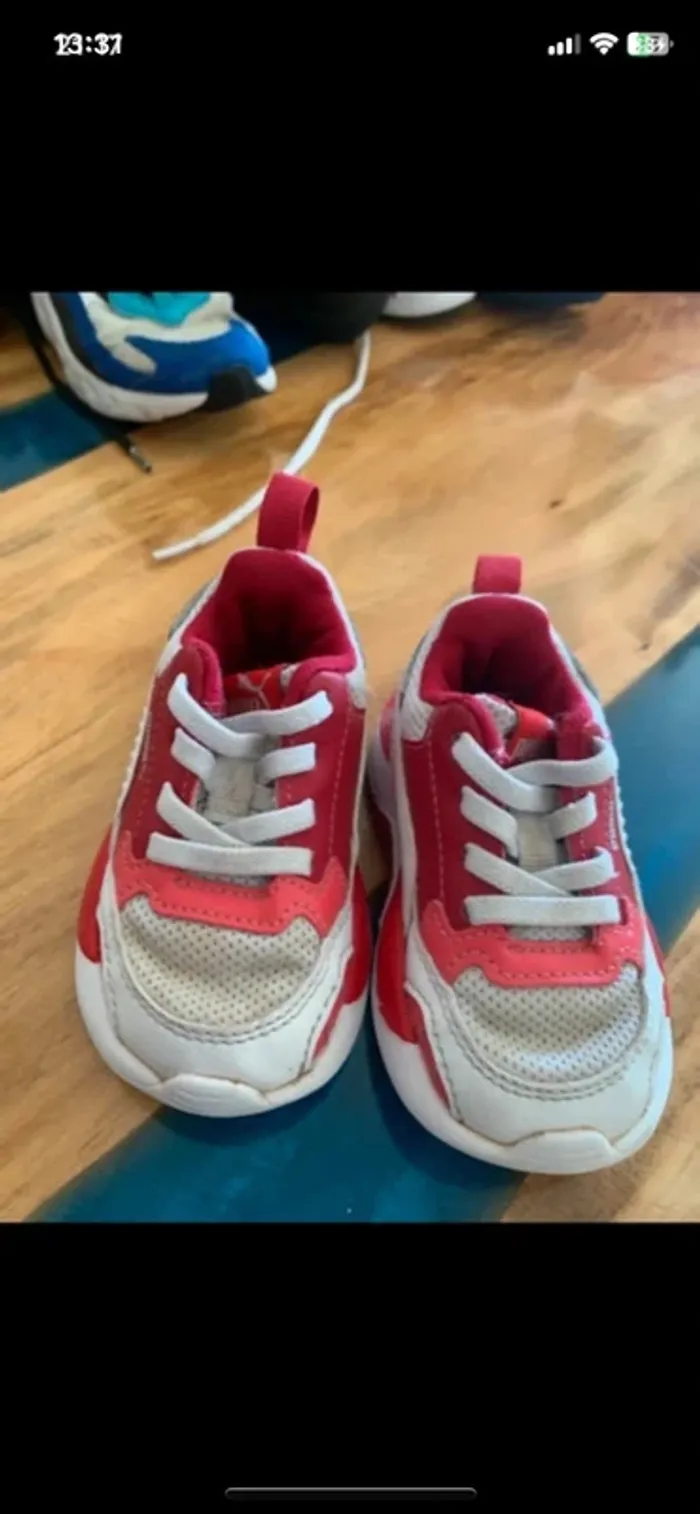 Basket puma taille 20 rouge - photo numéro 6