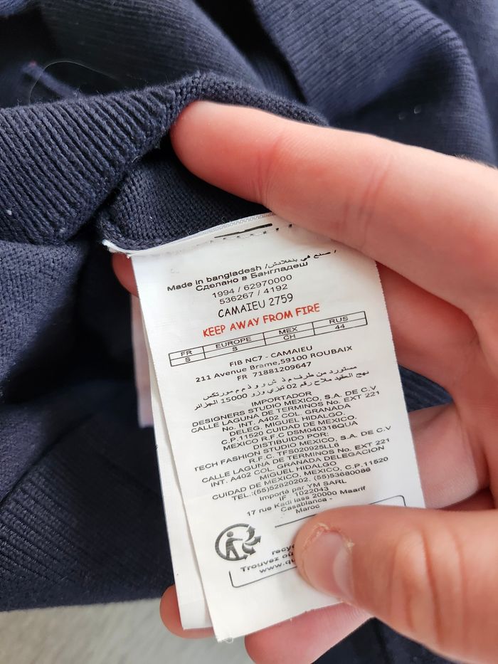 Pull col roulé marine Camaïeu taille S - photo numéro 4