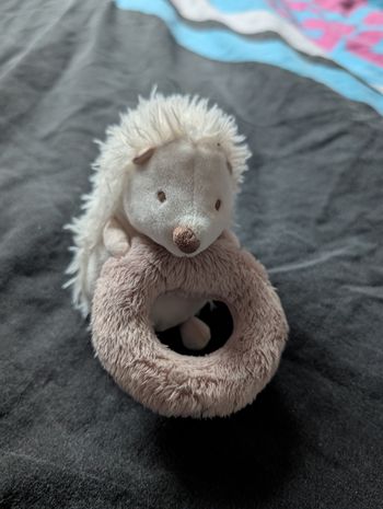 Petit peluche hochet tartine et chocolat