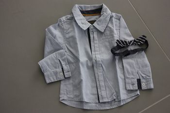 Chemise rayée bleu TAO 18 mois