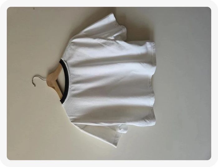 tops court Bershka blanc taille M - photo numéro 3