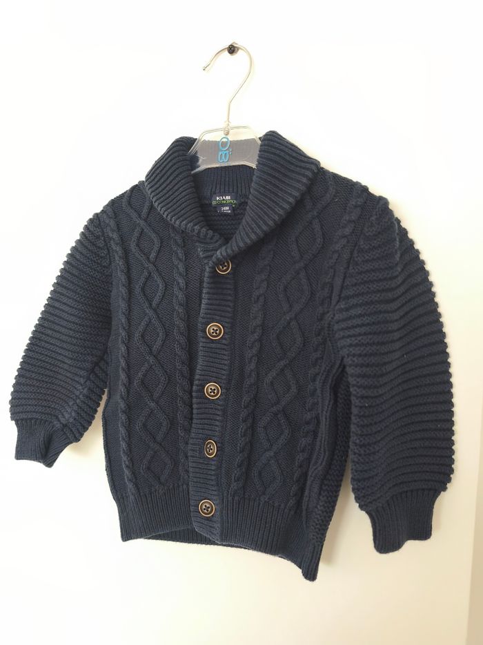 Gros gilet maille torsadée