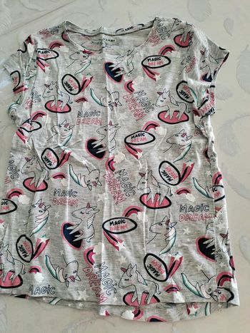 T shirt Licorne 8 ans coton.biologique